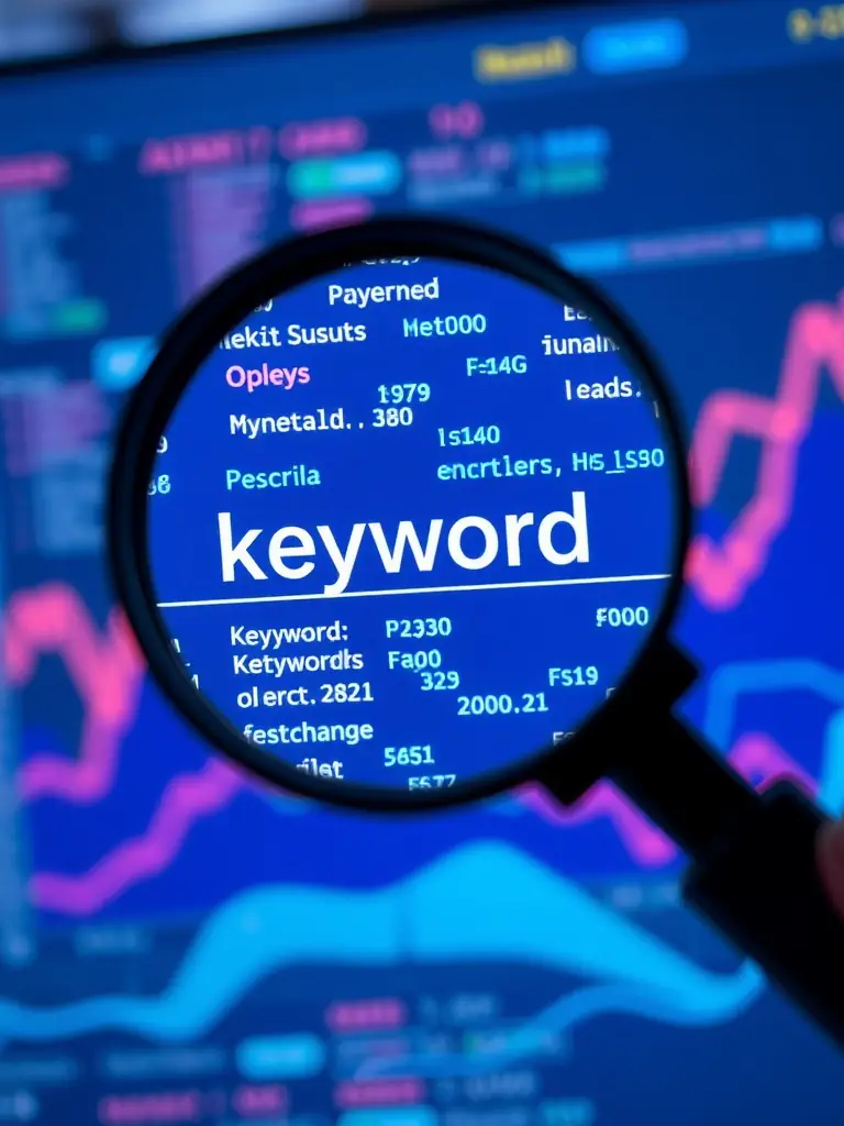 A graphic illustrating the process of keyword research and targeting, highlighting ExtroMarketing's expertise in reaching the right audience.